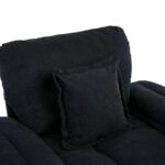Chenille 360° Swivel Accent Chair in Oversized Format for Reading - Comfortable Accent Chair with Stool - Image 20