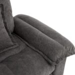 Chenille 360° Swivel Accent Chair in Oversized Format for Reading - Comfortable Accent Chair with Stool - Image 21