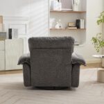 Chenille 360° Swivel Accent Chair in Oversized Format for Reading - Comfortable Accent Chair with Stool - Image 6