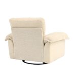 Chenille 360° Swivel Accent Chair in Oversized Format for Reading - Comfortable Accent Chair with Stool - Image 10