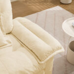Chenille 360° Swivel Accent Chair in Oversized Format for Reading - Comfortable Accent Chair with Stool - Image 5