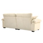 213 cm Chenille-Tiefeinzelsofa mit Doppelschichtkissen (Memory-Schaum + Taschenfedern) – Bequeme Zwe - Image 12