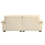 213 cm Chenille-Tiefeinzelsofa mit Doppelschichtkissen (Memory-Schaum + Taschenfedern) – Bequeme Zwe - Image 13