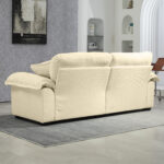 213 cm Chenille-Tiefeinzelsofa mit Doppelschichtkissen (Memory-Schaum + Taschenfedern) – Bequeme Zwe - Image 4
