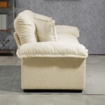 213 cm Chenille-Tiefeinzelsofa mit Doppelschichtkissen (Memory-Schaum + Taschenfedern) – Bequeme Zwe - Image 7
