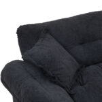 213 cm Chenille-Tiefeinzelsofa mit Doppelschichtkissen (Memory-Schaum + Taschenfedern) – Bequeme Zwe - Image 21