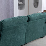 213 cm Chenille-Tiefeinzelsofa mit Doppelschichtkissen (Memory-Schaum + Taschenfedern) – Bequeme Zwe - Image 14