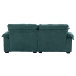 213 cm Chenille-Tiefeinzelsofa mit Doppelschichtkissen (Memory-Schaum + Taschenfedern) – Bequeme Zwe - Image 18