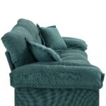213 cm Chenille-Tiefeinzelsofa mit Doppelschichtkissen (Memory-Schaum + Taschenfedern) – Bequeme Zwe - Image 20