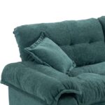 213 cm Chenille-Tiefeinzelsofa mit Doppelschichtkissen (Memory-Schaum + Taschenfedern) – Bequeme Zwe - Image 23