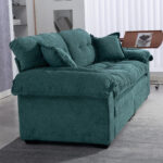 213 cm Chenille-Tiefeinzelsofa mit Doppelschichtkissen (Memory-Schaum + Taschenfedern) – Bequeme Zwe - Image 3