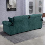 213 cm Chenille-Tiefeinzelsofa mit Doppelschichtkissen (Memory-Schaum + Taschenfedern) – Bequeme Zwe - Image 5