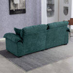 2-Teiliges Chenill-Sofaset: Einzelsofa + Loveseat mit zweischichtiger Sitzpolsterung & Dekokissen, T - Image 16