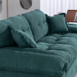 2-Teiliges Chenill-Sofaset: Einzelsofa + Loveseat mit zweischichtiger Sitzpolsterung & Dekokissen, T - Image 19