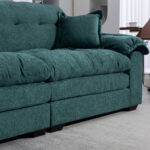 2-Teiliges Chenill-Sofaset: Einzelsofa + Loveseat mit zweischichtiger Sitzpolsterung & Dekokissen, T - Image 22
