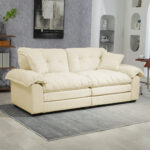 2-Teiliges Chenill-Sofaset: Einzelsofa + Loveseat mit zweischichtiger Sitzpolsterung & Dekokissen, T - Image 12