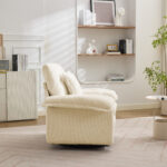 2-Teiliges Chenill-Sofaset: Einzelsofa + Loveseat mit zweischichtiger Sitzpolsterung & Dekokissen, T - Image 5