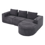 265cm wide fully compressed sofa with three pillows (feather pillow+two plastic cup holders) - comfo - Image 22