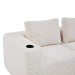 265cm wide fully compressed sofa with three pillows (feather pillow+two plastic cup holders) - comfo - Image 12