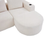 265cm wide fully compressed sofa with three pillows (feather pillow+two plastic cup holders) - comfo - Image 16