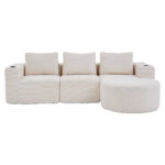 265cm wide fully compressed sofa with three pillows (feather pillow+two plastic cup holders) - comfo - Image 23