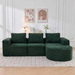 265cm wide fully compressed sofa with three pillows (feather pillow+two plastic cup holders) - comfo