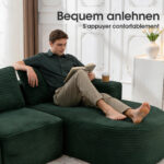 265cm wide fully compressed sofa with three pillows (feather pillow+two plastic cup holders) - comfo - Image 3