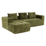 258 centimetres wide fully compressed L-shaped sofa with three pillows - a classic, minimalist, and - Image 11