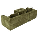 258 centimetres wide fully compressed L-shaped sofa with three pillows - a classic, minimalist, and - Image 12
