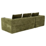 258 centimetres wide fully compressed L-shaped sofa with three pillows - a classic, minimalist, and - Image 14
