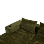 258 centimetres wide fully compressed L-shaped sofa with three pillows - a classic, minimalist, and - Image 15