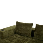 258 centimetres wide fully compressed L-shaped sofa with three pillows - a classic, minimalist, and - Image 16