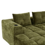 258 centimetres wide fully compressed L-shaped sofa with three pillows - a classic, minimalist, and - Image 19