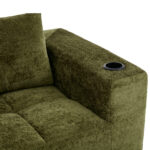 258 centimetres wide fully compressed L-shaped sofa with three pillows - a classic, minimalist, and - Image 20