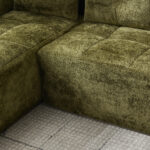 258 centimetres wide fully compressed L-shaped sofa with three pillows - a classic, minimalist, and - Image 4