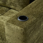 258 centimetres wide fully compressed L-shaped sofa with three pillows - a classic, minimalist, and - Image 5