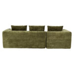258 centimetres wide fully compressed L-shaped sofa with three pillows - a classic, minimalist, and - Image 8