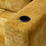 258 centimeter wide fully compressed L-shaped sofa with three pillows - a classic, minimalist, and c - Image 10