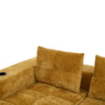 258 centimeter wide fully compressed L-shaped sofa with three pillows - a classic, minimalist, and c - Image 12