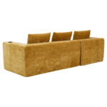 258 centimeter wide fully compressed L-shaped sofa with three pillows - a classic, minimalist, and c - Image 14