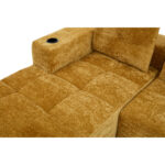 258 centimeter wide fully compressed L-shaped sofa with three pillows - a classic, minimalist, and c - Image 19