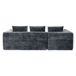 258 centimetres wide fully compressed L-shaped sofa with three pillows - a classic, minimalist, and - Image 15