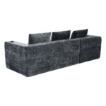 258 centimetres wide fully compressed L-shaped sofa with three pillows - a classic, minimalist, and - Image 17