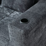 258 centimetres wide fully compressed L-shaped sofa with three pillows - a classic, minimalist, and - Image 4
