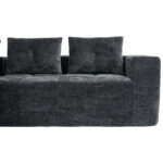 258 centimetres wide fully compressed L-shaped sofa with three pillows - a classic, minimalist, and - Image 9