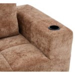 258 centimetres wide fully compressed L-shaped sofa with three pillows - a classic, minimalist, and - Image 15