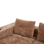 258 centimetres wide fully compressed L-shaped sofa with three pillows - a classic, minimalist, and - Image 17