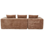 258 centimetres wide fully compressed L-shaped sofa with three pillows - a classic, minimalist, and - Image 22