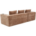 258 centimetres wide fully compressed L-shaped sofa with three pillows - a classic, minimalist, and - Image 23