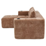 258 centimetres wide fully compressed L-shaped sofa with three pillows - a classic, minimalist, and - Image 24